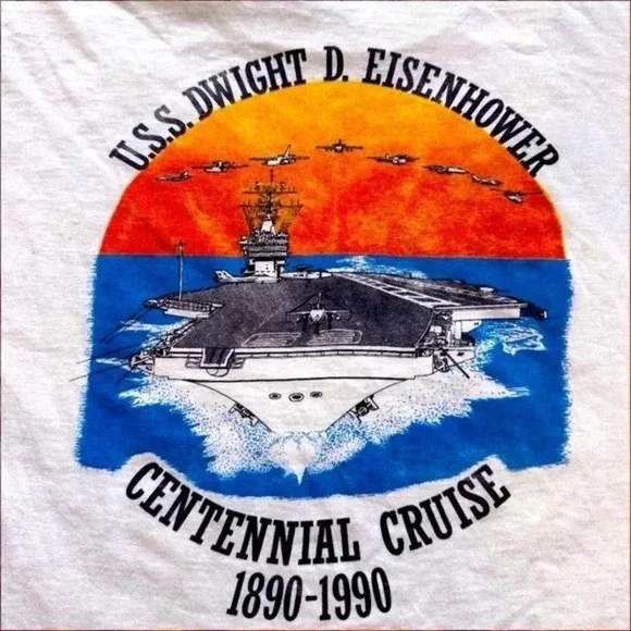 Vintage Dwight D Eisenhower Centennial Cruise T Shirt - Picture 2 of 3